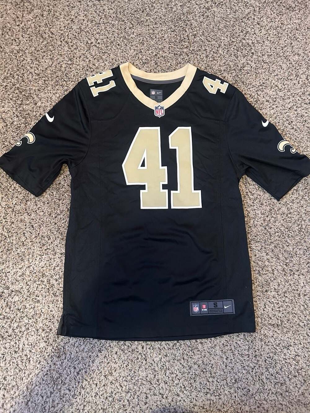 Nike New Orleans Saints Alvin Kamara #41 Jersey Size S Black